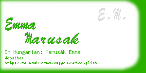 emma marusak business card